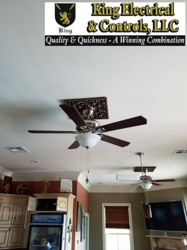 A recent ceiling fan install job in the Lafayette, LA area