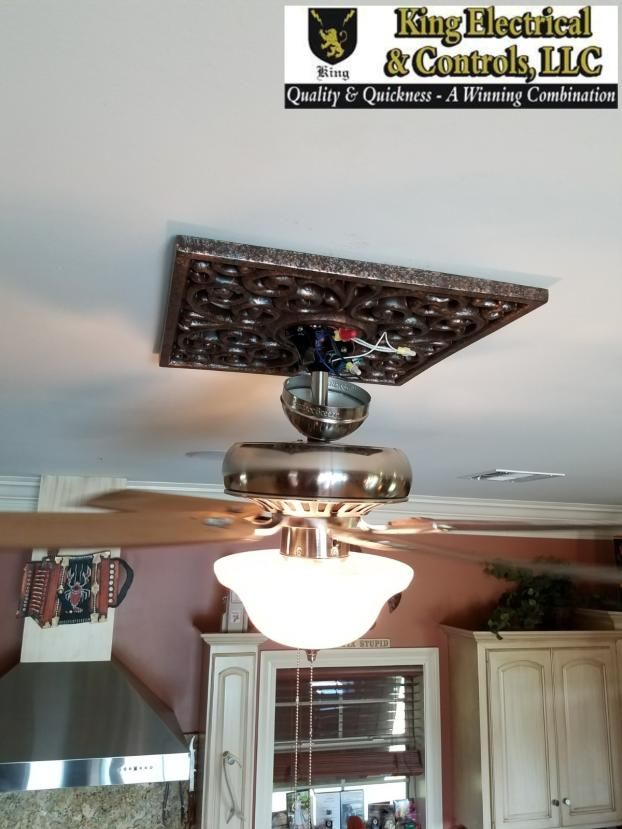 A recent ceiling fan installation service job in the Lafayette, LA area